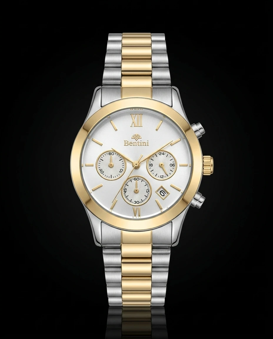 Bentini Ilaria kadın kol saati — quartz, 36 mm kasa, çelik kordon
