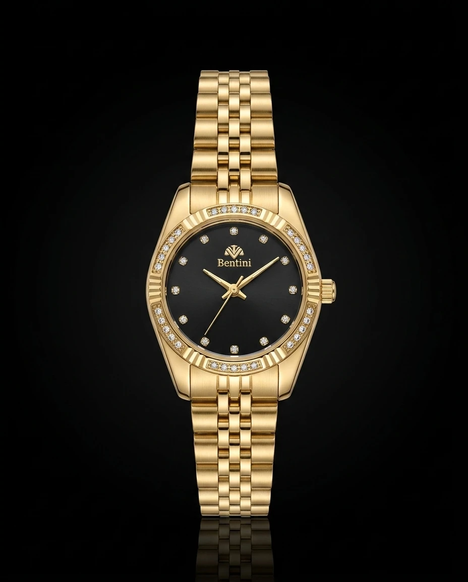 Bentini Gemma kadın kol saati — quartz, 36 mm kasa, çelik kordon