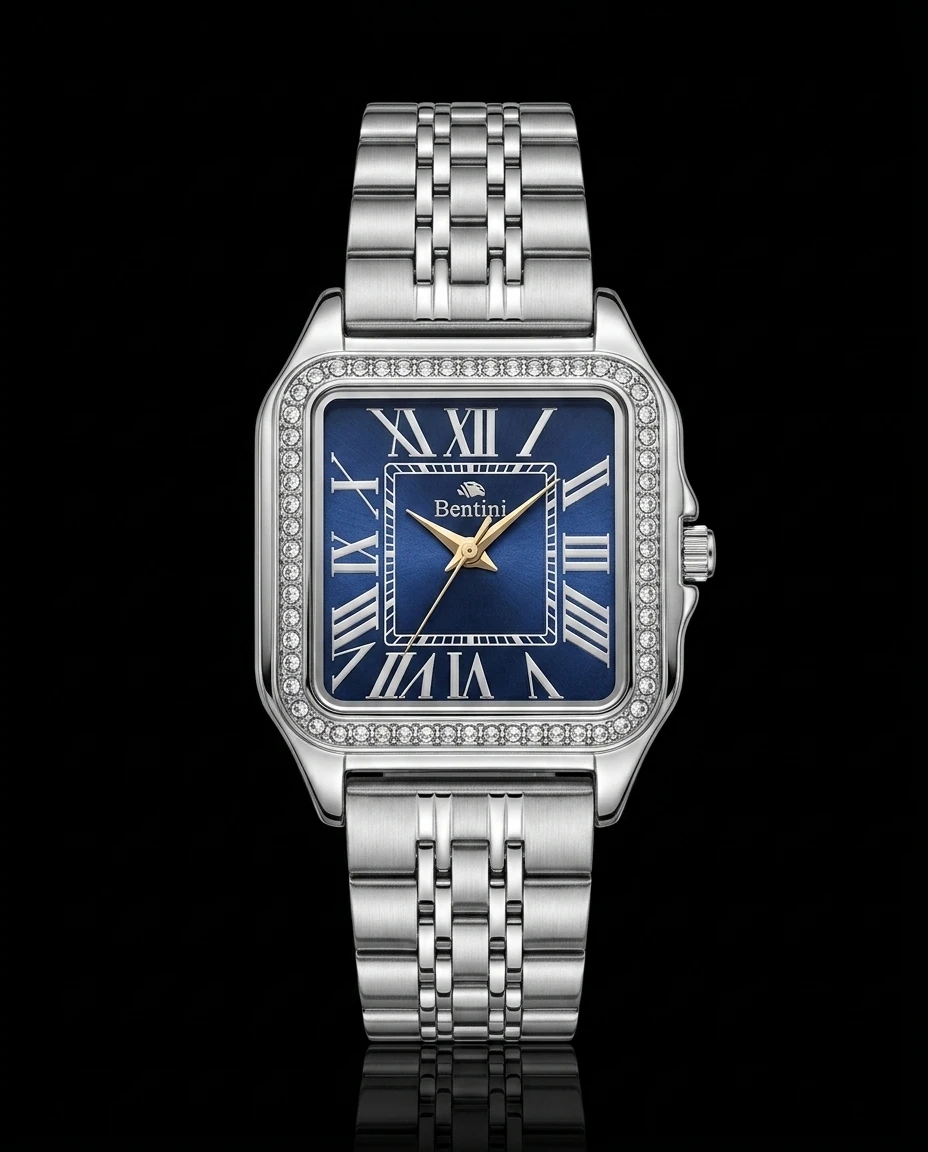 Bentini Diana kadın kol saati — quartz, 36 mm kasa, çelik kordon