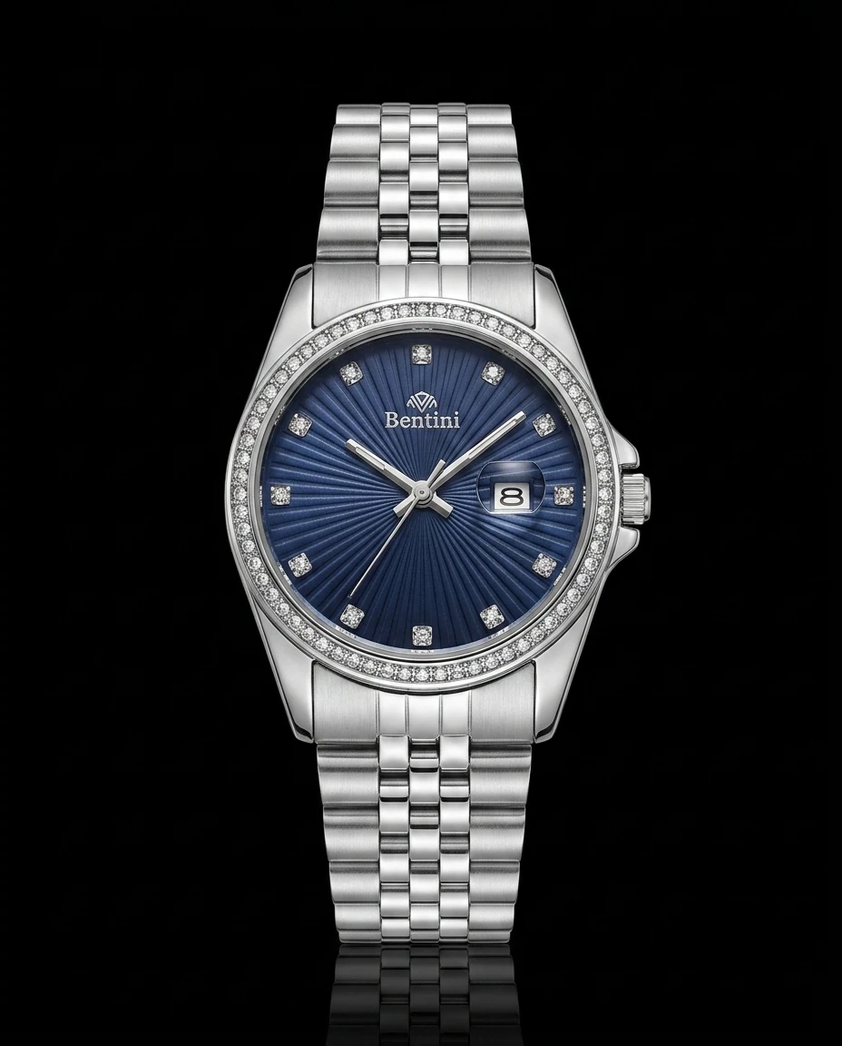 Bentini Lucia kadın kol saati — quartz, 36 mm kasa, çelik kordon