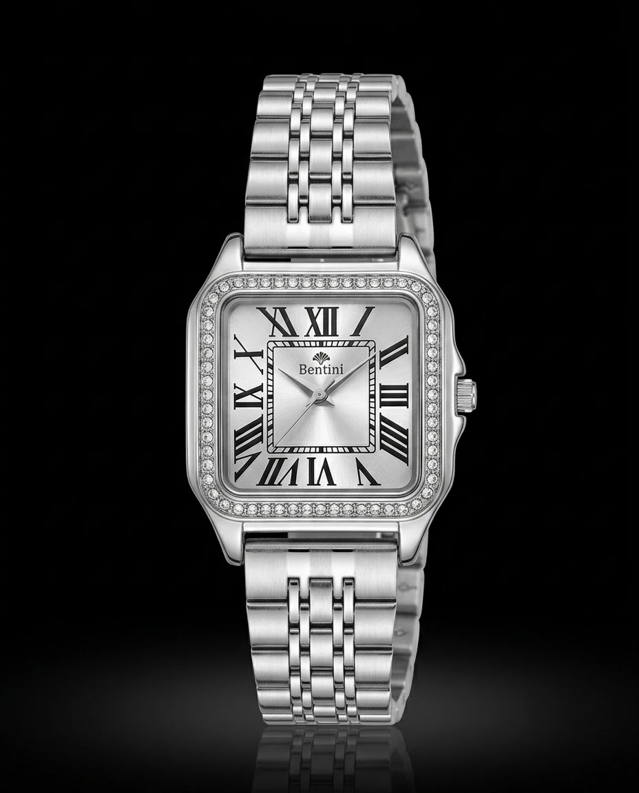 Bentini Elisa kadın kol saati — quartz, 36 mm kasa, çelik kordon