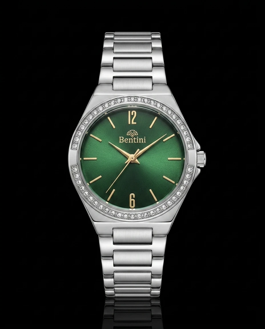 Bentini Ornella kadın kol saati — quartz, 28 mm kasa, çelik kordon